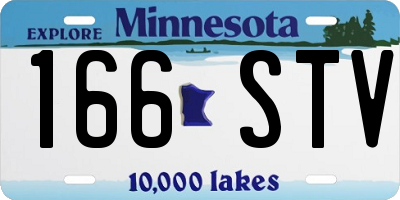 MN license plate 166STV