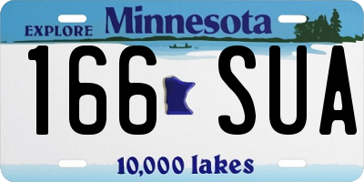 MN license plate 166SUA