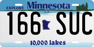 MN license plate 166SUC