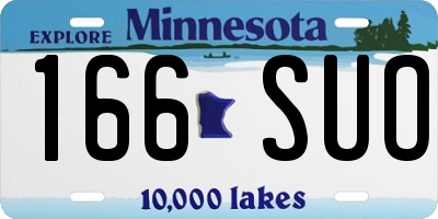 MN license plate 166SUO