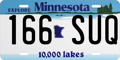 MN license plate 166SUQ