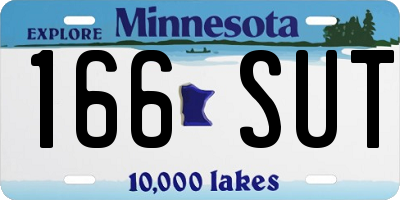MN license plate 166SUT