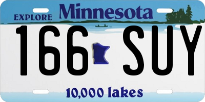 MN license plate 166SUY