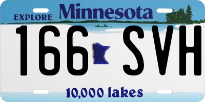 MN license plate 166SVH