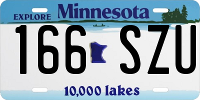 MN license plate 166SZU