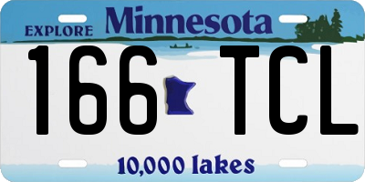 MN license plate 166TCL