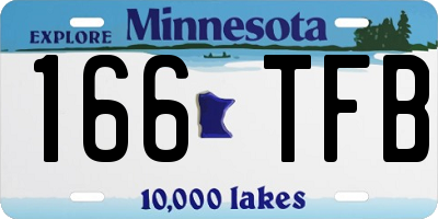 MN license plate 166TFB
