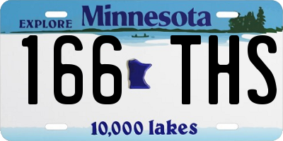 MN license plate 166THS