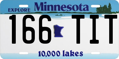 MN license plate 166TIT