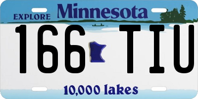 MN license plate 166TIU