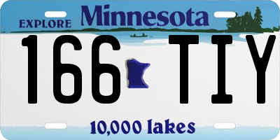 MN license plate 166TIY