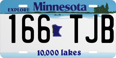MN license plate 166TJB