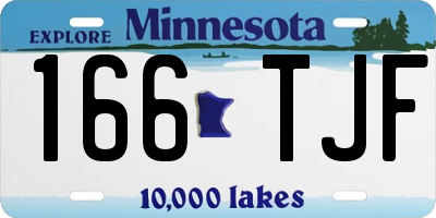 MN license plate 166TJF