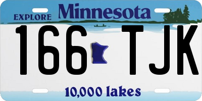 MN license plate 166TJK