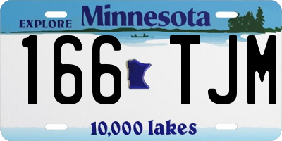 MN license plate 166TJM