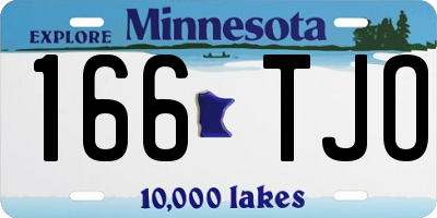 MN license plate 166TJO