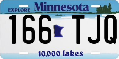 MN license plate 166TJQ
