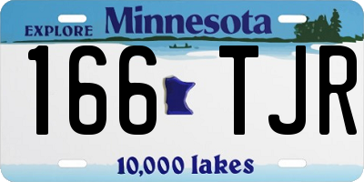 MN license plate 166TJR