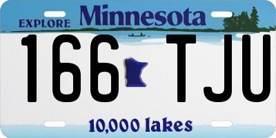 MN license plate 166TJU