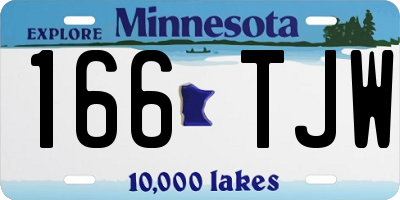 MN license plate 166TJW