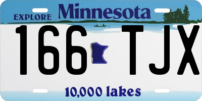 MN license plate 166TJX