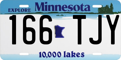 MN license plate 166TJY