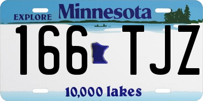 MN license plate 166TJZ