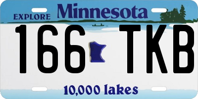 MN license plate 166TKB