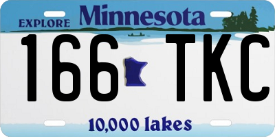 MN license plate 166TKC
