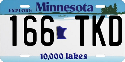 MN license plate 166TKD
