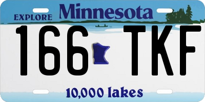 MN license plate 166TKF