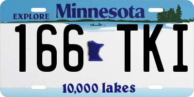 MN license plate 166TKI