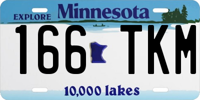 MN license plate 166TKM