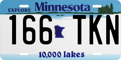 MN license plate 166TKN