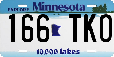 MN license plate 166TKO