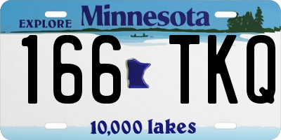 MN license plate 166TKQ