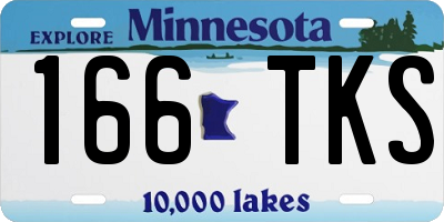 MN license plate 166TKS