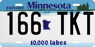 MN license plate 166TKT