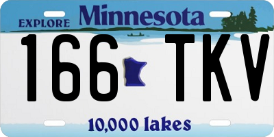 MN license plate 166TKV
