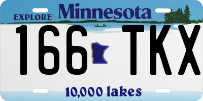 MN license plate 166TKX