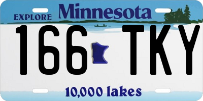 MN license plate 166TKY