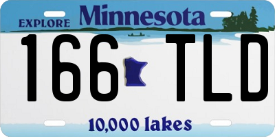 MN license plate 166TLD