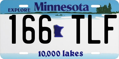 MN license plate 166TLF