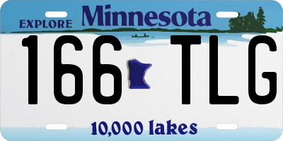 MN license plate 166TLG