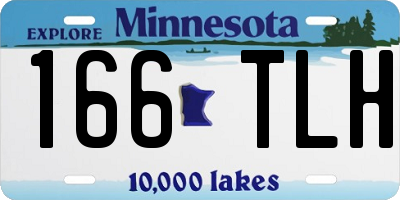 MN license plate 166TLH