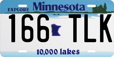 MN license plate 166TLK