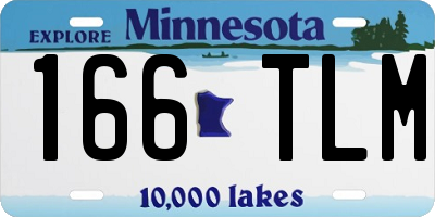 MN license plate 166TLM