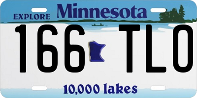 MN license plate 166TLO