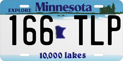 MN license plate 166TLP