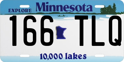 MN license plate 166TLQ